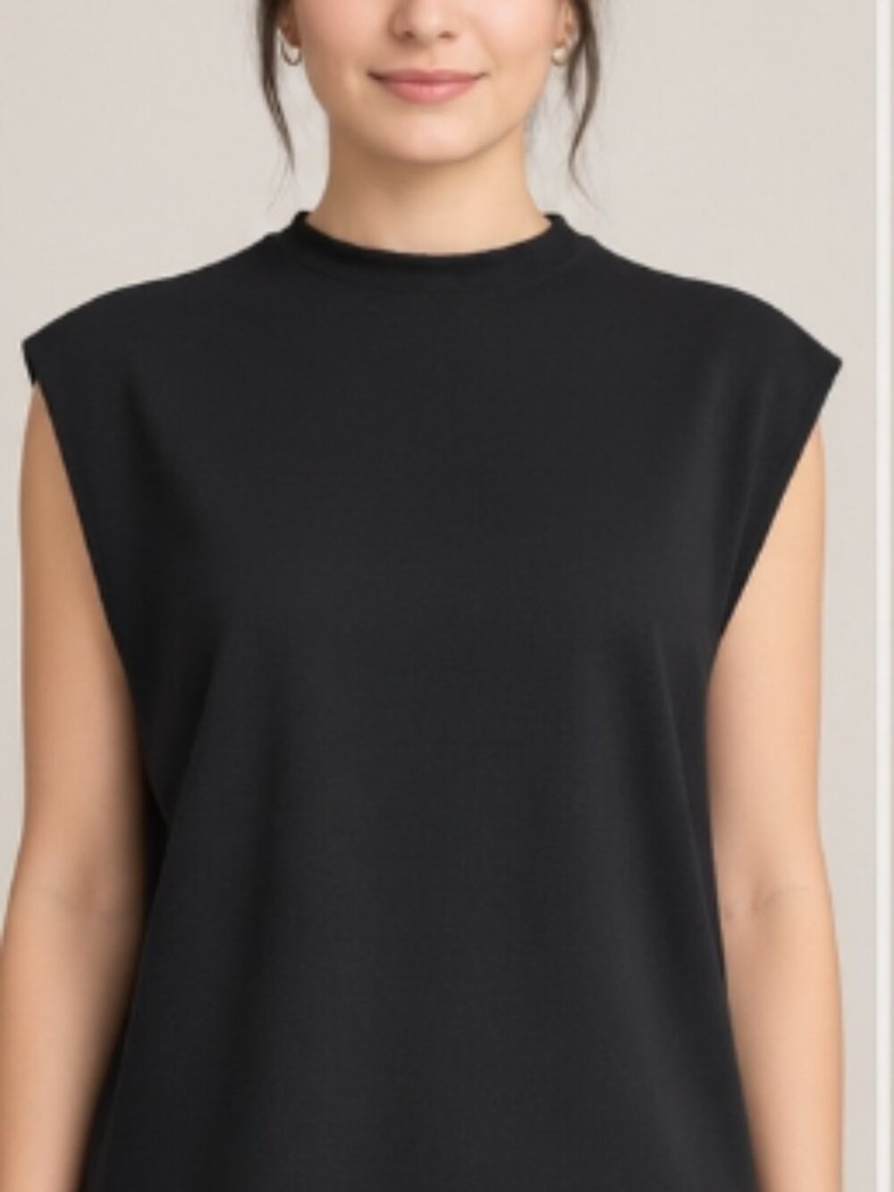 Frank & Eileen Black Oversized Cotton Top | One Size